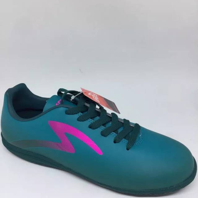 Sepatu futsal specs original Eclipse dark emerald/mineral blu/pink