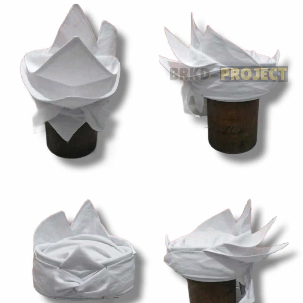 iket merak ngibing praktis permanen siap pakai medium  quality praktis warna putih iket sunda bendo 