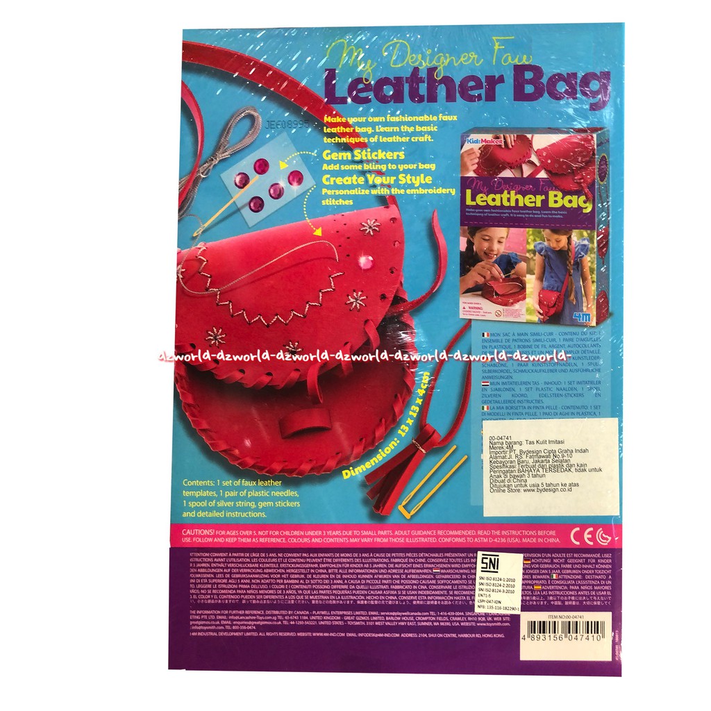 4M My Designer Fawless Leather Bag Kidsmaker Kreasi Membuat Tas Kulit Sendiri Untuk Anak Mydesigner for Bags