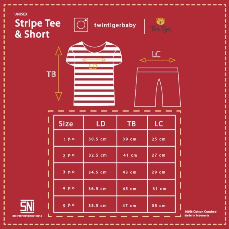 Twin Tiger Stripe Tee &amp; Short