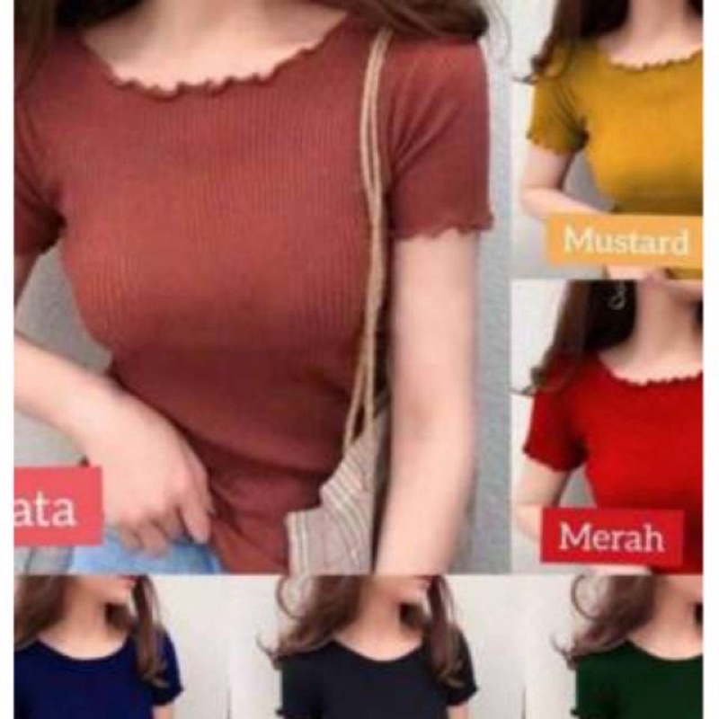 PROMO_BAJU RAJUT WANITA KRIWIL - CROP KRIWIL - ATASAN RAJUT TEBAL