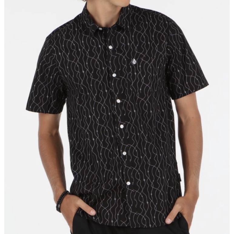VOLCOM kemeja shirt curls hitam ORIGINAL 100% SALE