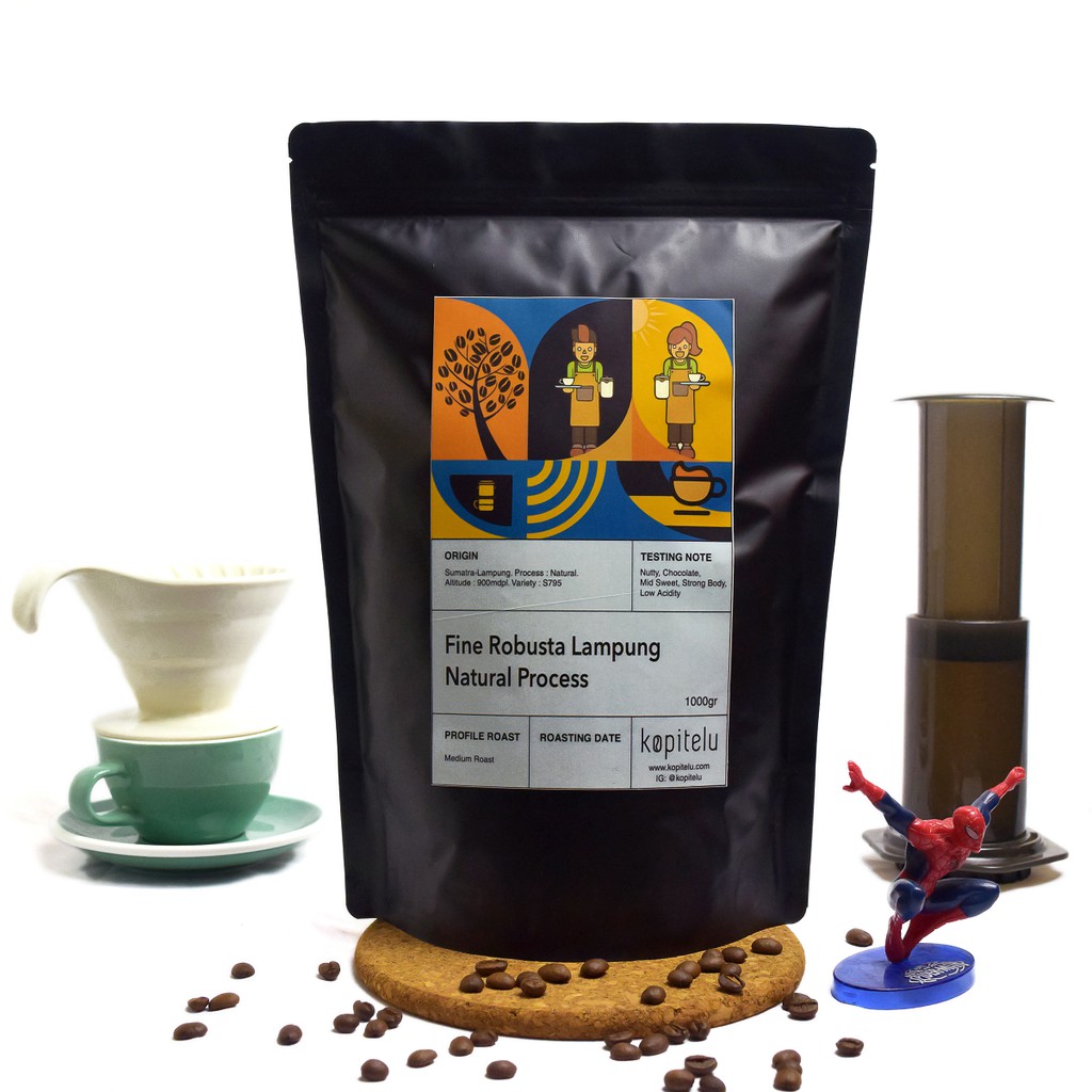 

Kopitelu Fine Robusta Lampung Natural Process 1 KG