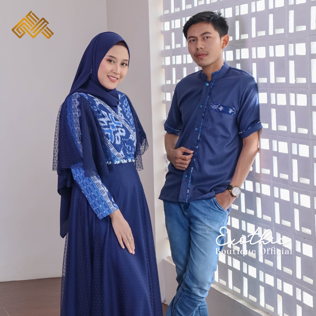 baju couple pasangan COUPLE_SET_TENUN_MEWAH_NAVY_OUTFIT_KONDANGAN_OUTFIT_LAMARAN_OUTFIT_PREWEDDING_M
