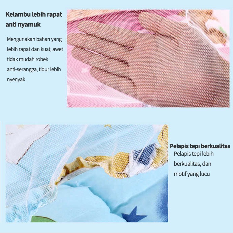 Kasur bayi set kelambu/Lipat Kelambu/Kelambu bayi/Tempat tidur bayi kelambu  (B156-157)