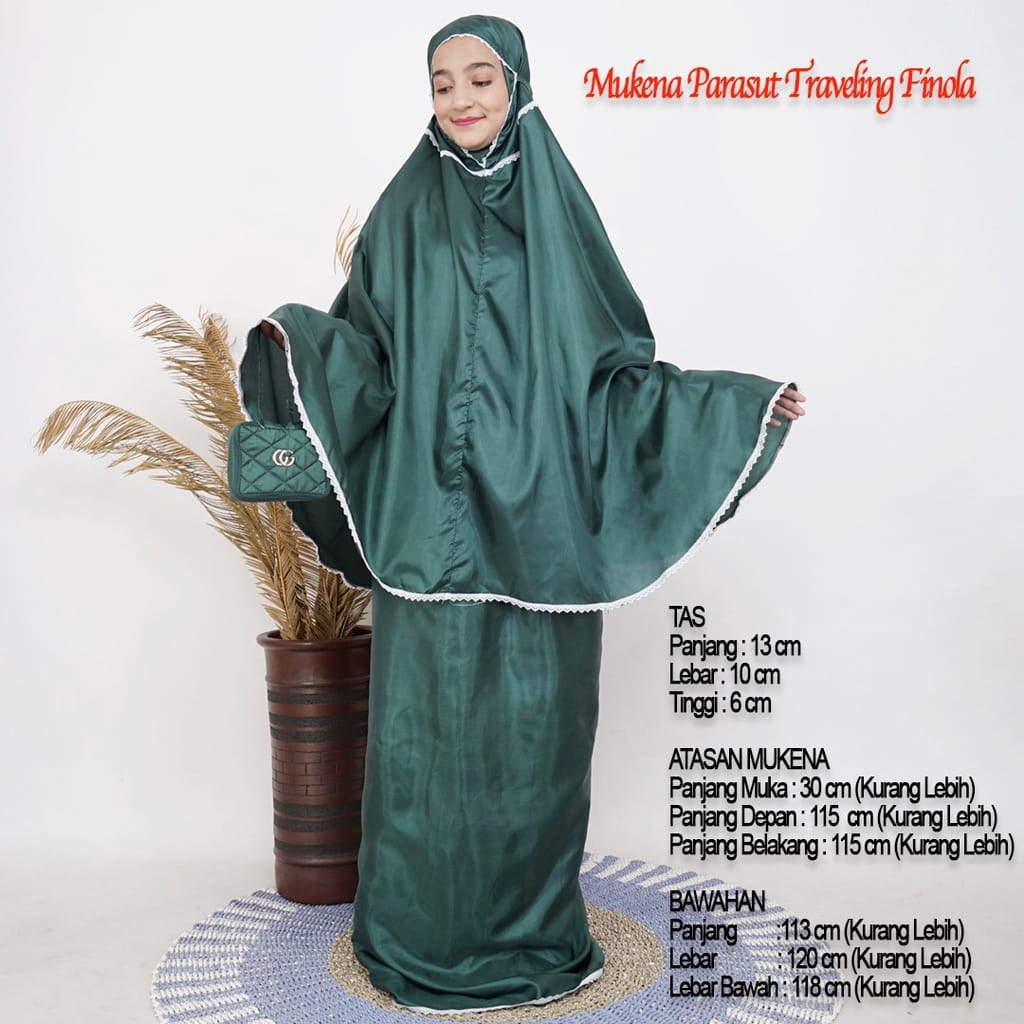 Mukena Alesya Satin Renda plus tas dan sajadah traveling desain/Harga Grosir/Best Seller/Bisa COD