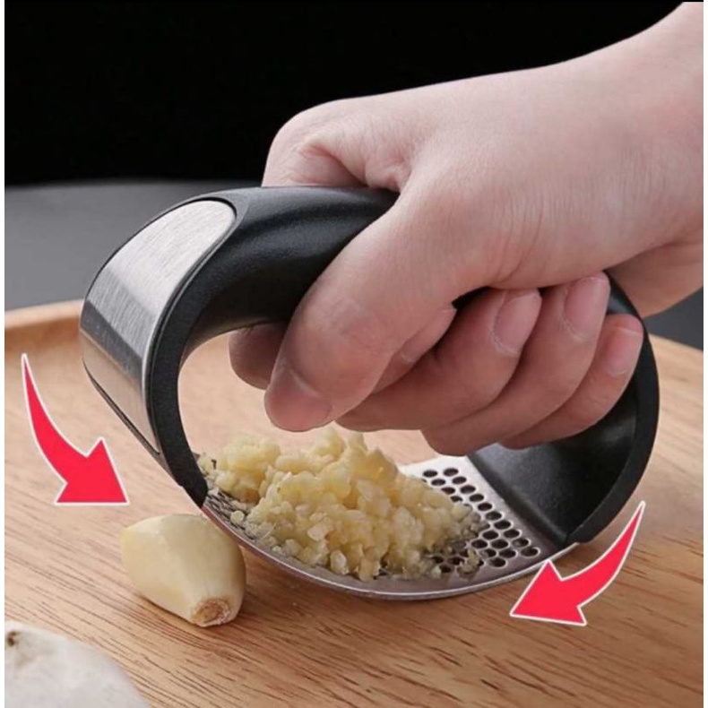 {HJ_888}ALAT PENGGERUS BAWANG PENCACAH STAINLESS STEEL GARLIC RICER PRESS PRES