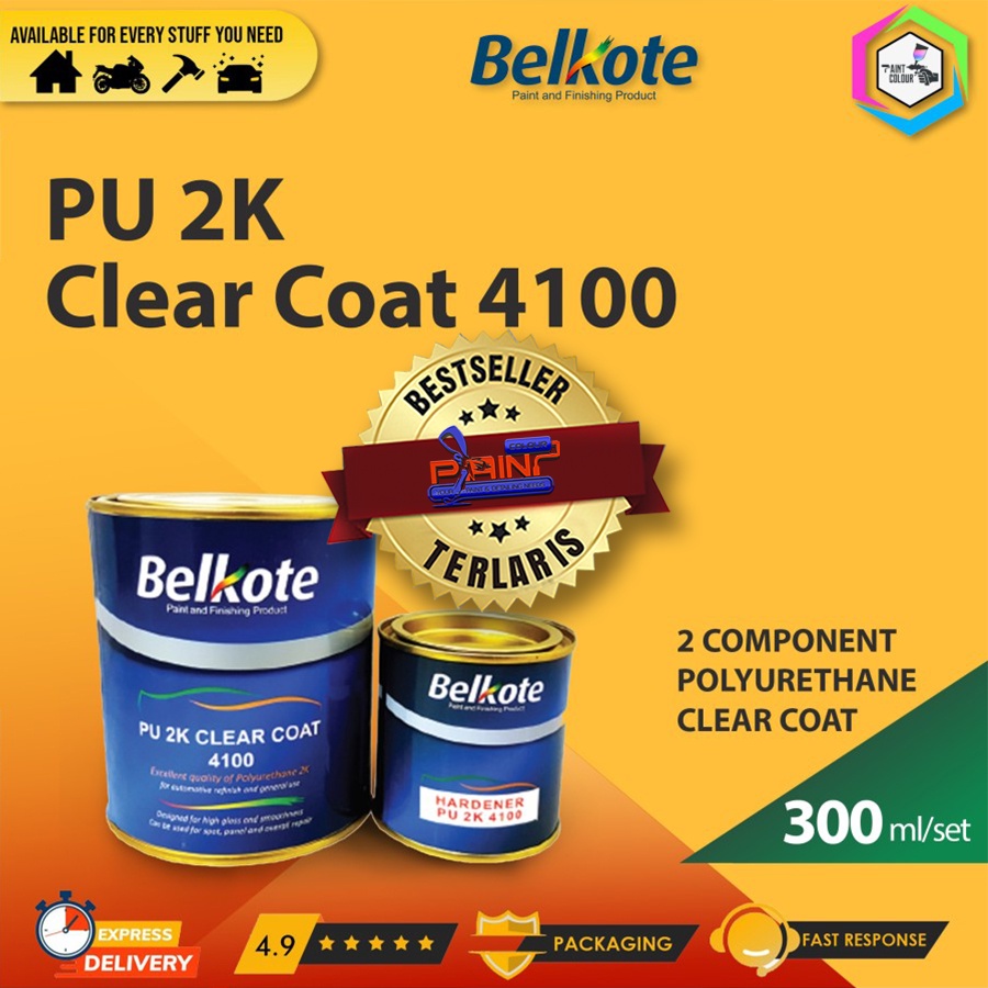 Clear / Pernis Belkote PU 2K Clear Coat 4100 300ml