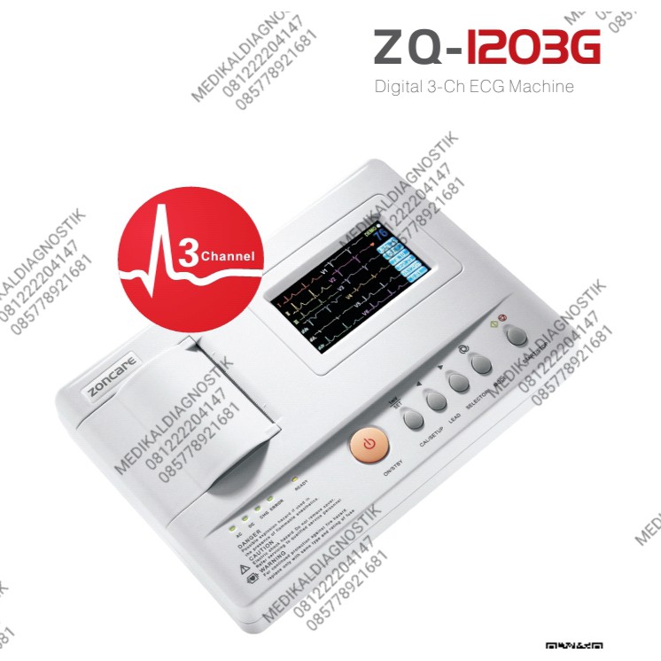 Alat Zoncare tipe ZQ-1203G / EKG Recording 3 Channel
