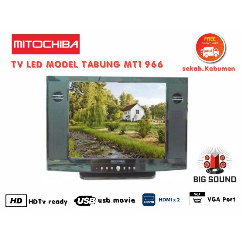 TV LED Model Tabung Mitochiba 19 inch mt1966 free ongkir Kebumen