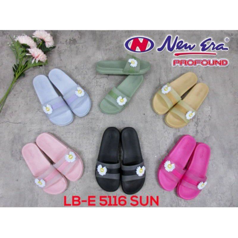 gof NEW ERA LB-E5116 Sandal Slop Karet Slip on Wanita New Era Original Murah Kuat Awet