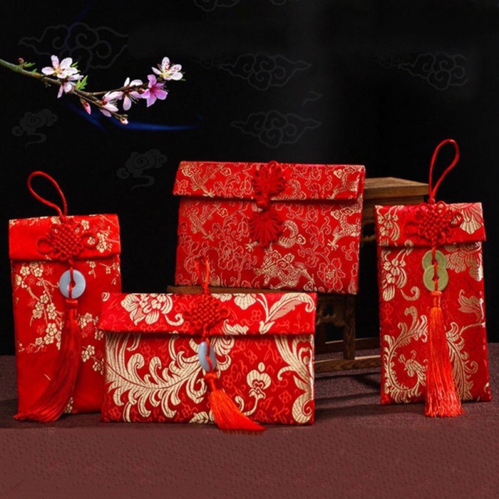 

Dompet Angpao Panjang Kain kado Imlek Premium Quality Murah Meriah