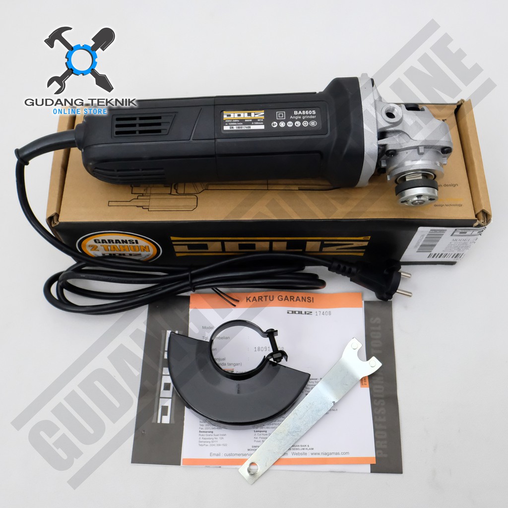 Mesin Gerinda Tangan Doliz BA860S - Angle Grinder 4inch Doliz BA 860 S