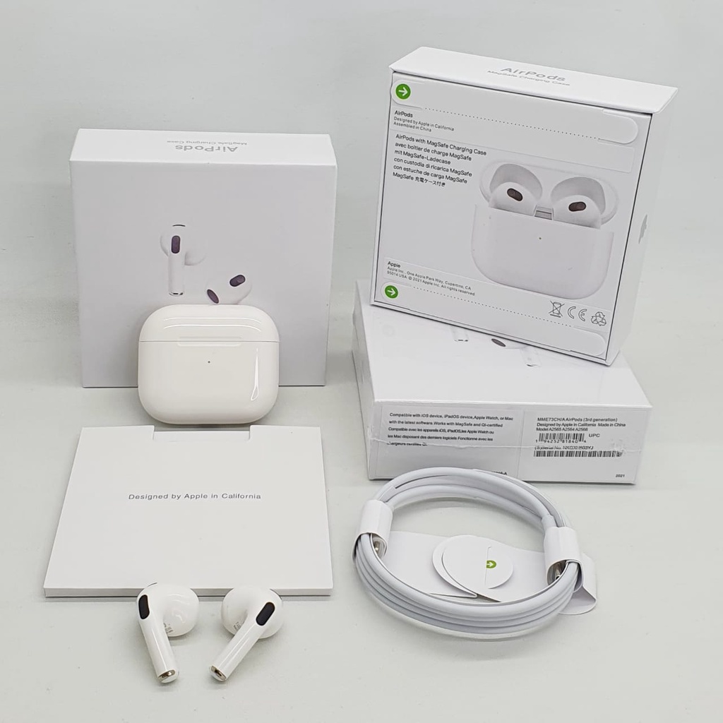 Earphone Bluetooth Gen 3 2021 New Earpods Support Wireless Charger Magnet + Free Garansi