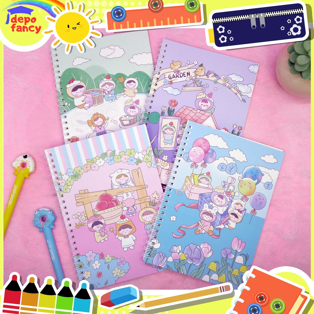 

BUKU SPIRAL A5 / BUKU TULIS / BUKU CATATAN / BUKU HARIAN / BUKU AGENDA WZ6525-23 GIRLS
