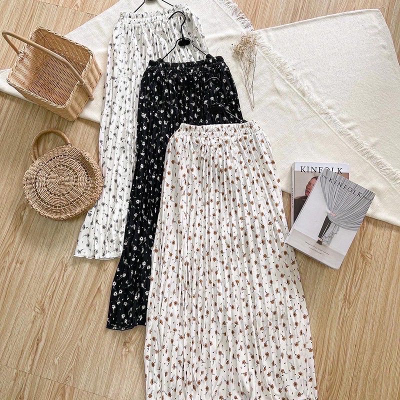 ROK PLISKET BUNGA MELATI / ROK PLISKET PREMIUM / ROK WANITA