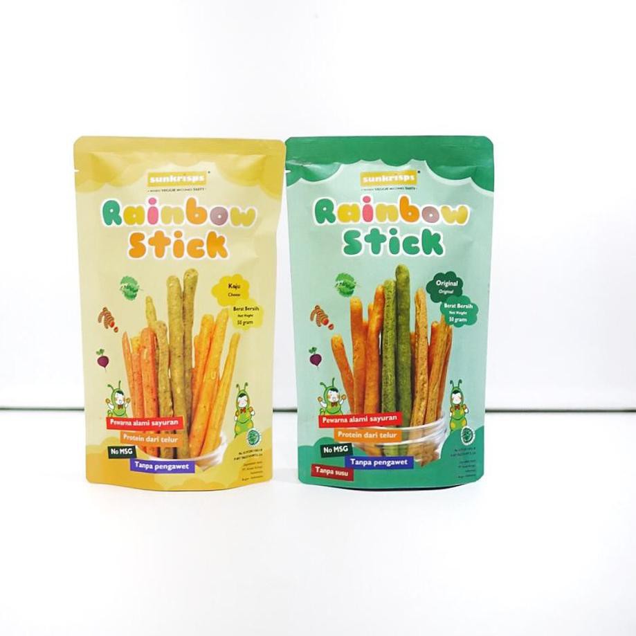 Sunkrisps Rainbow Stick 50gr - Cemilan Anak 1Y+ (Tersedia varian rasa)