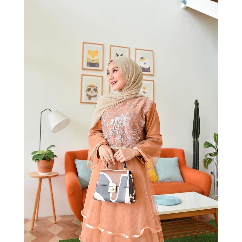 gamis kondangan/dress kondangan muslim/dress kekinian
