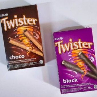 

Delfi Twister Wafer Rolls rasa CHOCO COKLAT / BLACK VANILA 45gr