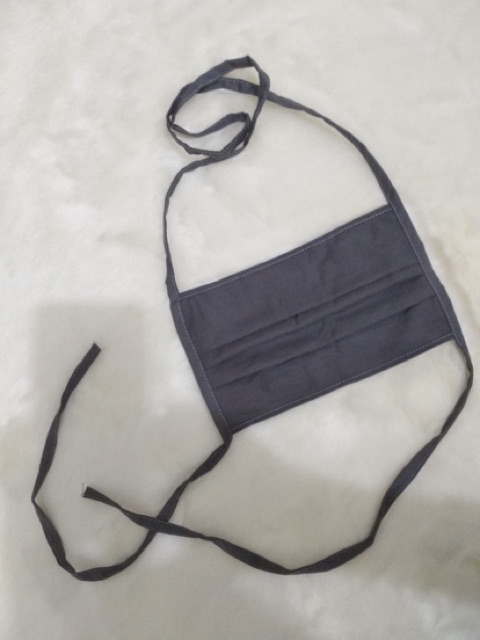 MASKER DUCKBILL HITAM PUTIH - FACEMASK DUCKBILL - MASKER HIJAB KAIN KATUN