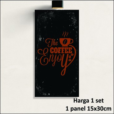 IDE246 - Pajangan Dinding Waldecor Dekorasi Hiasan rumah kamar dapur ruangan kaligrafi coffe