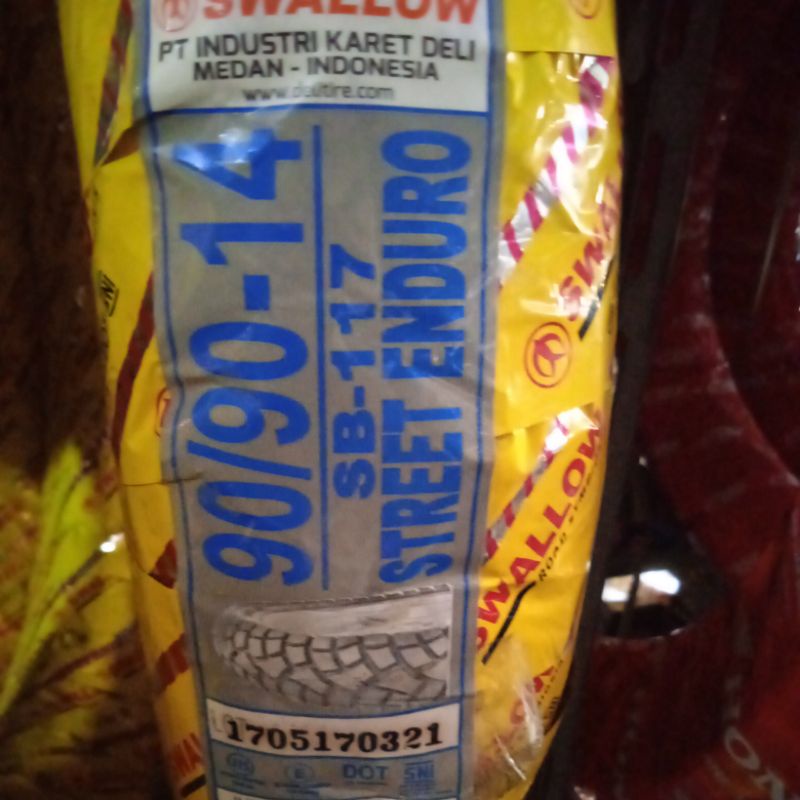 Ban Motor Matic Dual Purpose Swallow 90/90-14 SB 117 Non Tubeless