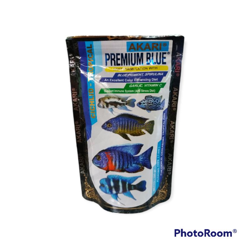 AKARI Premium Blue Repack 10g, 20g, 30g tempat mengunakan botol yang kuat.