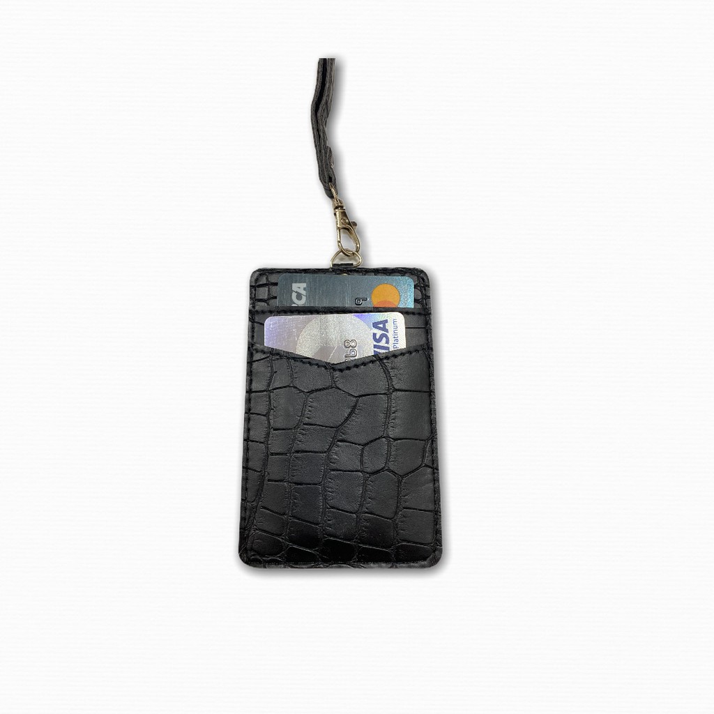 LUXTHER - ID CARD HOLDER / NAMETAG / NAME TAG HOLDER CROCO DOFF GOOD QUALITY!!