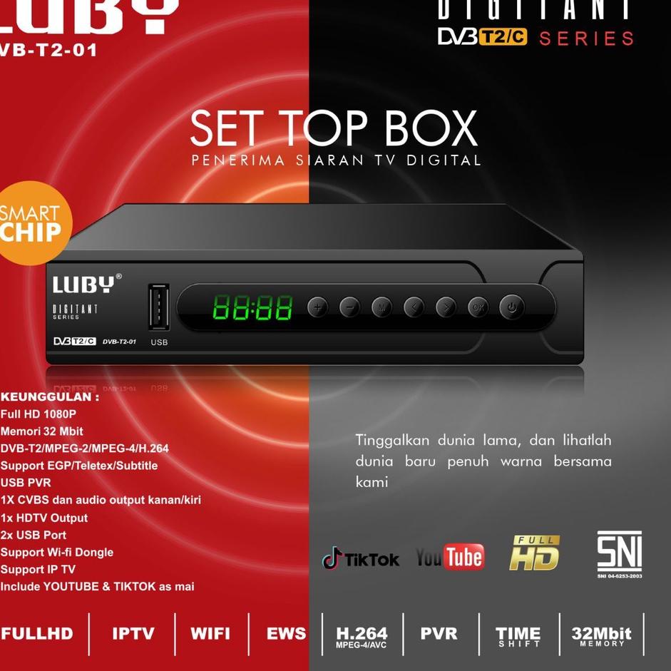 Dapatkan Diskon Set Top Box Luby DVB T2 Siaran Digital Resmi SNI amp Postel