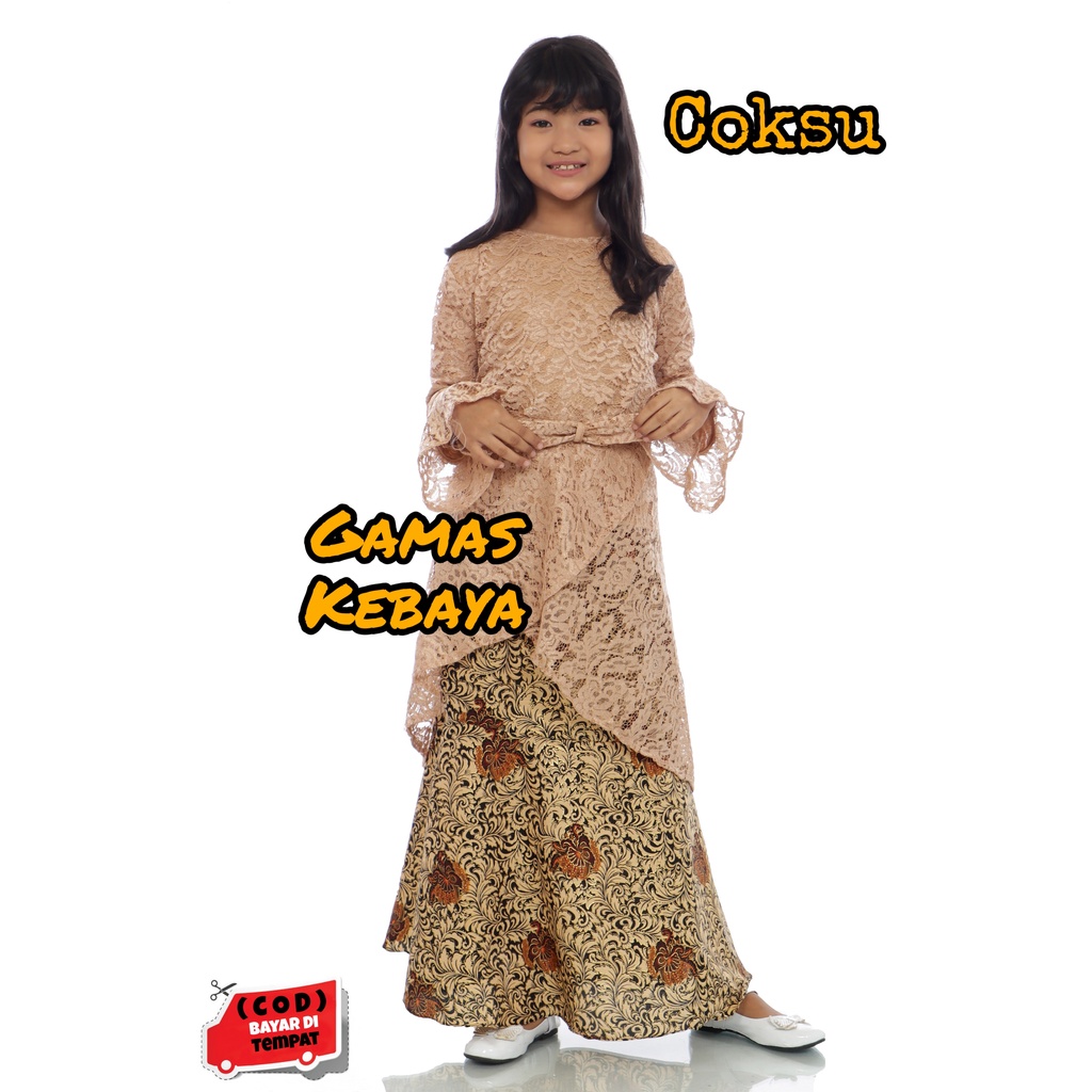 KEBAYA ANAK TERLARIS/KEBAYA ANAK TUNIK BELAH BROKAT TANGAN PANJANG/KEBAYA ANAK MODERN TERBARU