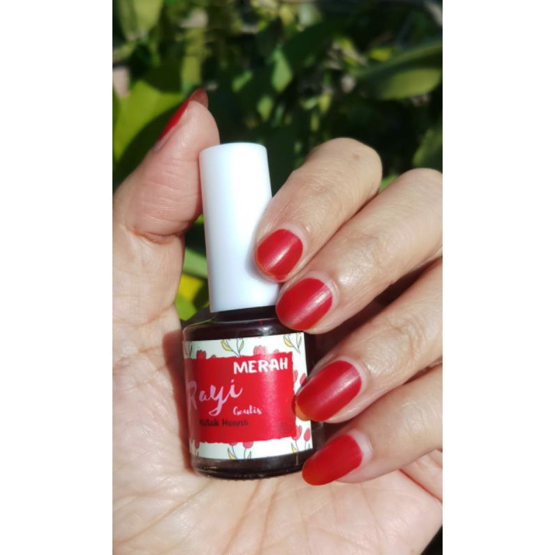 [10 ml] Kutek Henna dan Cat Kuku Halal Alami | Nail Henna yang bisa untuk Wudhu Rayi Geulis Henna