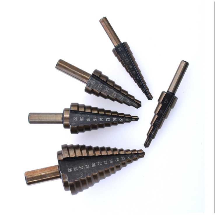 Drillpro Mata Bor Pagoda Spiral Drill Titanium HSS 5 PCS - BIHH480