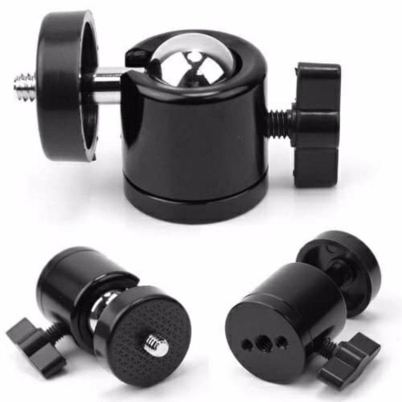 ISC Mini Ball Head Metal Screw Tripod Camera DSLR Ball Head Monopod 360 Original