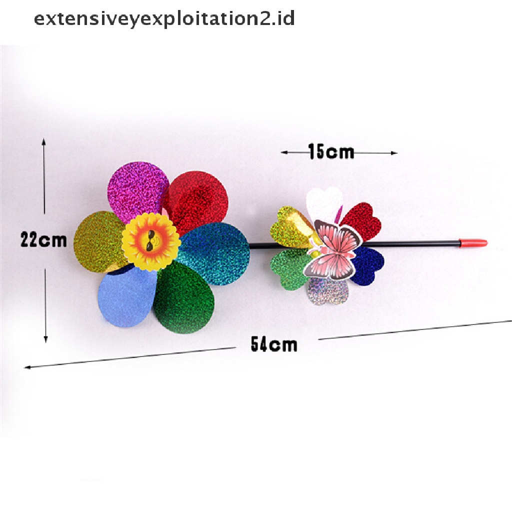 (Hotter) Colorful Sequin Windmill Hand Spinner Mainan Anak Dekorasi Taman Rumah