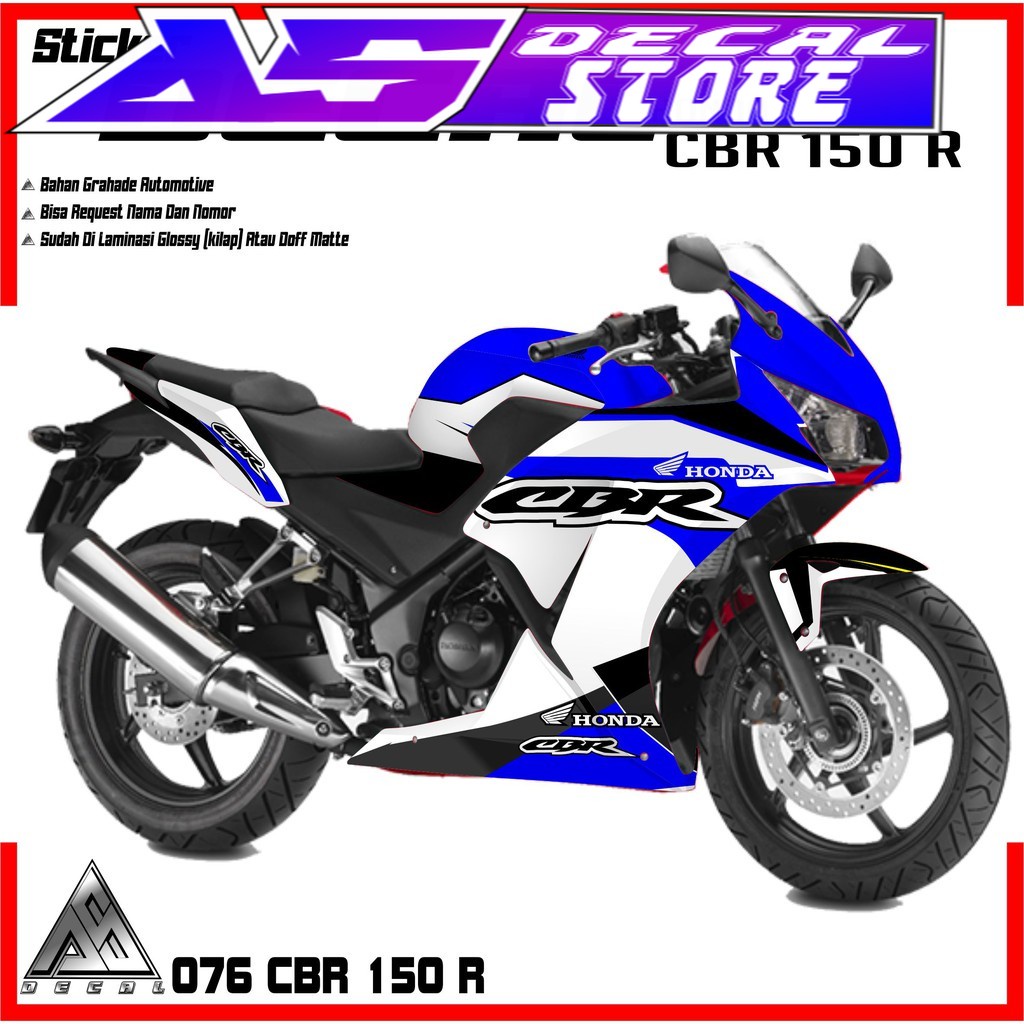 076 DECAL STIKER FULL BODY CUSTOM MOTOR CBR