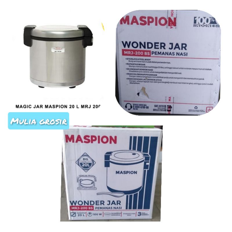 Magic Jar Maspion 20L MRJ 210BS / Penghangat Nasi Maspion  MRJ-200BS