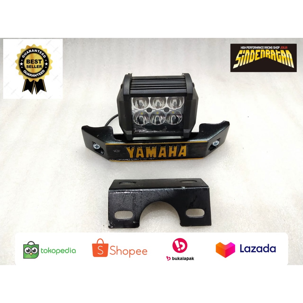 Lampu Depan LED RX KING 6 mata 1 mode + breket dudukan dan kumisan yamaha