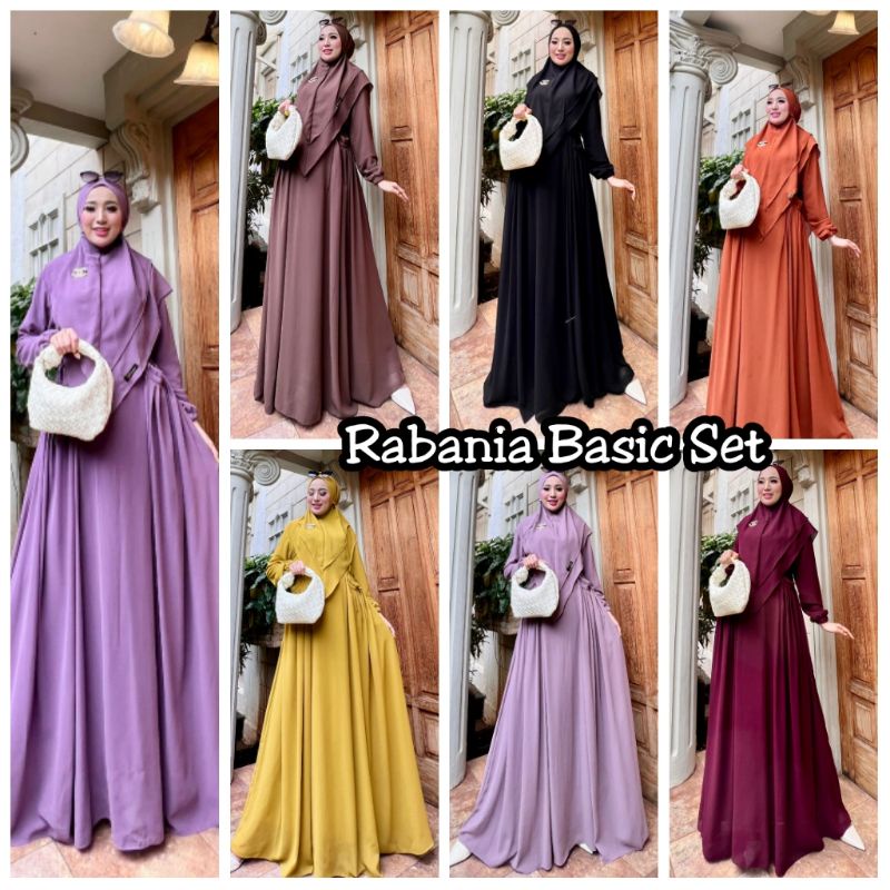 Rabania basic set / Gamis Syar'i Set Original GLZ Glamz / fashion muslim