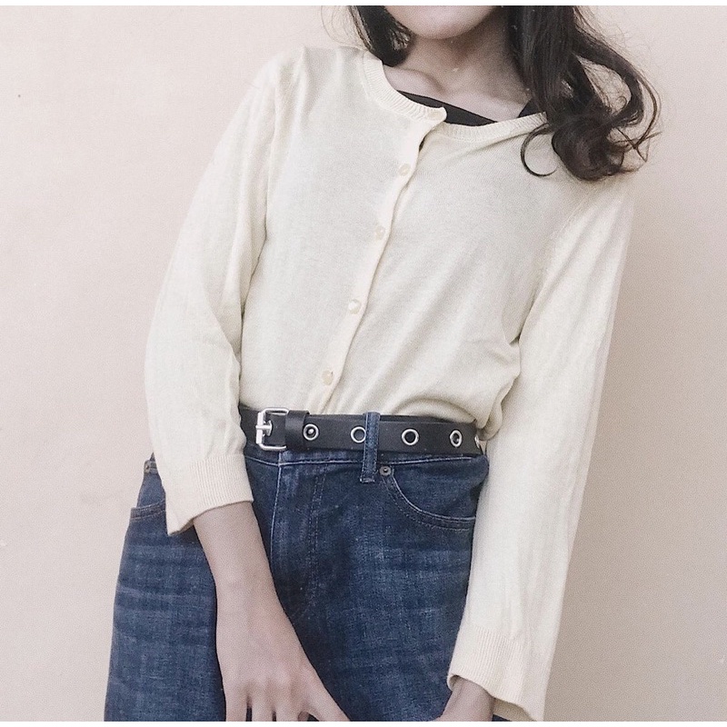 preloved soft yellow cardigan