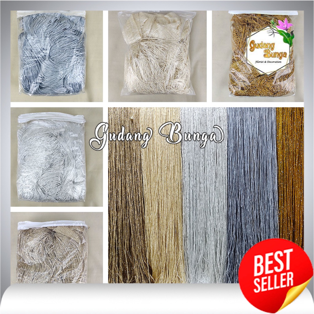 TIRAI BENANG GLITER 3X3 /TIRAI DEKOR/TIRAI GORDEN/ TIRAI HIAS