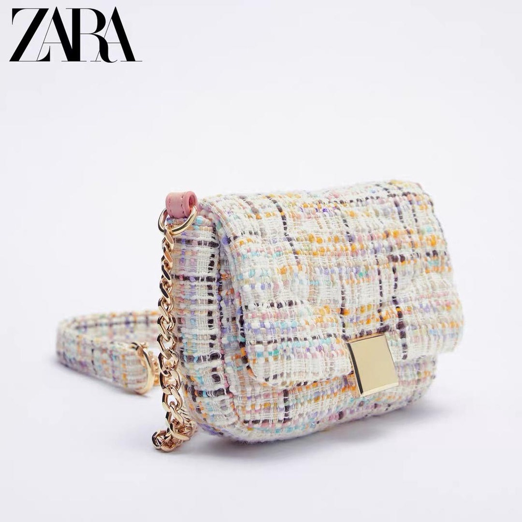 TAS SELEMPANG WANITA ZAR44 MINI MOTIF RAINBOW#3513