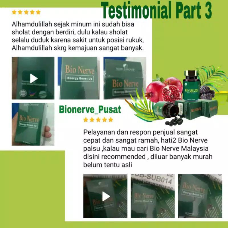 Bio Nervee Malaysia Original 100% Obat Herbal Asam Lambung Nyeri Sendi Stroke Ampuh-1