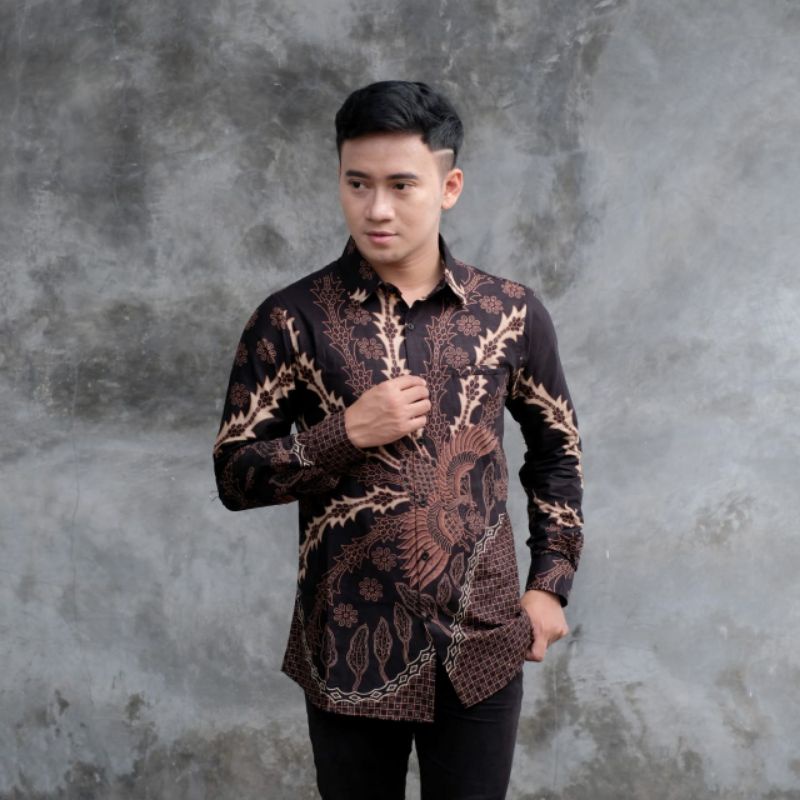 Batik Pria Katun Premium Halus Pria Kemeja Panjang Terbaru motif terkini