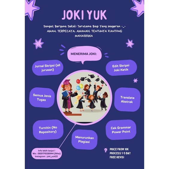 

Joki Jurnal, Turunkan Plagiasi, PPT, Cek Grammar, Translate Abstrak