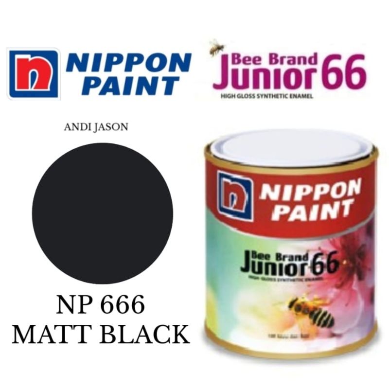 CAT BEE BRAND JUNIOR 66.  0.94 LITER NO NP666 MATT BLACK CAT MINYAK DAN KAYU