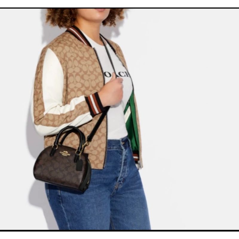 coach sydney satchel in signature canvas