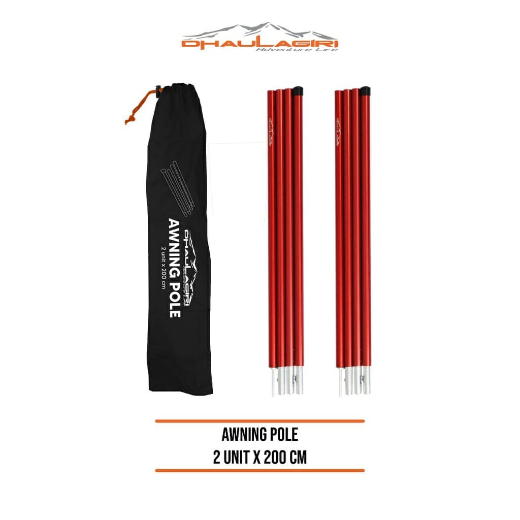 Awning Pole Dhaulagiri -Tiang Flysheet Double Dhaulagiri - Tarp Pole - Tiang Alumunium Alloy Ultralight