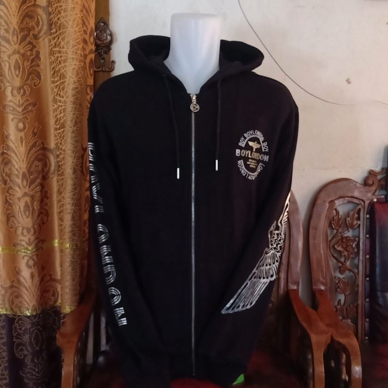Hoodie Zipper Boy London Silver Wings RARE