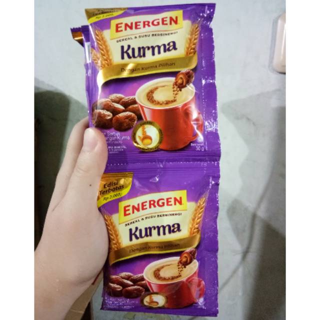 

Energen kurma 1 renceng isi 10 sachet