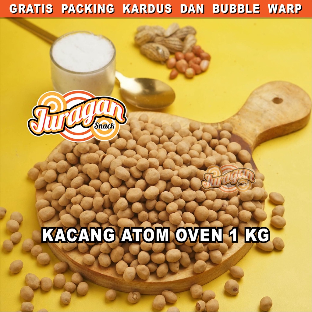 KACANG ATOM OVEN 1 KG snack kiloan makanan ringan jajanan cemilan camilan manis gurih murah